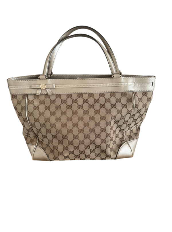 תיק כתף Gucci Beige Monogram Canvas & Leather