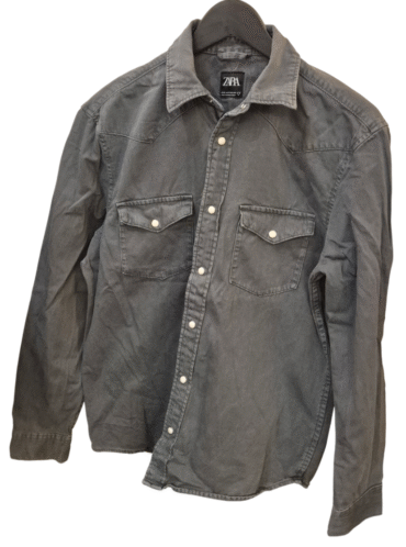 חולצה ארוכה חולצה מכופתרת Zara