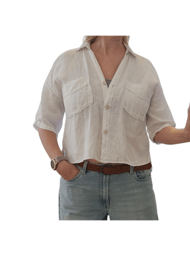 חולצה מכופתרת חולצה קצרה Zara