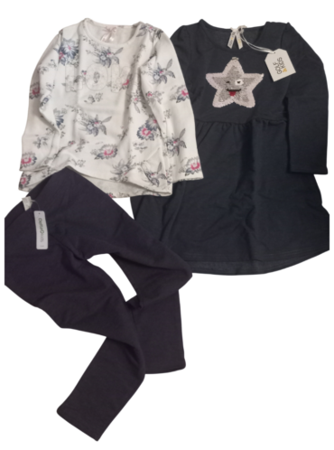 שמלת פוטר עם פאייטים מתהפכים, טייץ פוטר, חולצת טוניקה