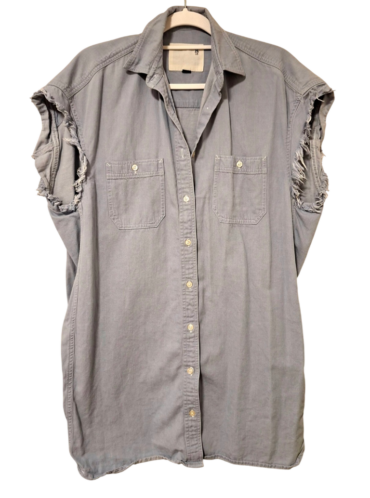 חולצת ג'ינס מכופתרת אוברסייז R13