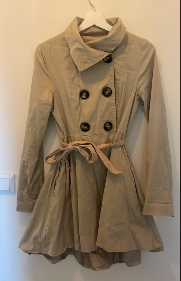 Beige trench coat