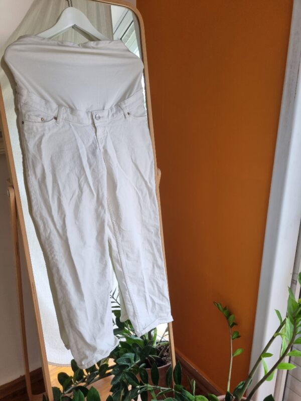 ⁦White MOM cut pregnancy jeans⁩ – תמונה ⁦2⁩